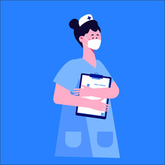 illustration of a person holding a card