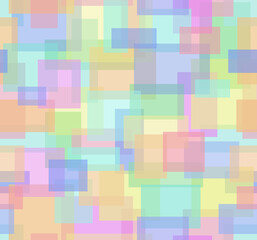 Drawing of geometric shapes in different colored light colors.Backgrounds and textures, seamless background.
