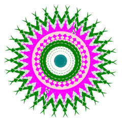 This is a image of colorful mandala vector drawing.