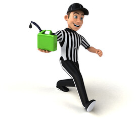 Fun 3D Illustration of an american Referee