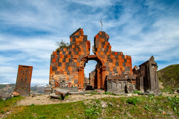 Medieval Armenian Christian Apostolic church of Amenaprkich (All Savior) at the Havuts Tar monastery complex in Armenia - 423653047