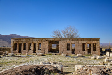 Ancient caravanserai in Pasargadae, Iran, the Mozaffari caravansarai