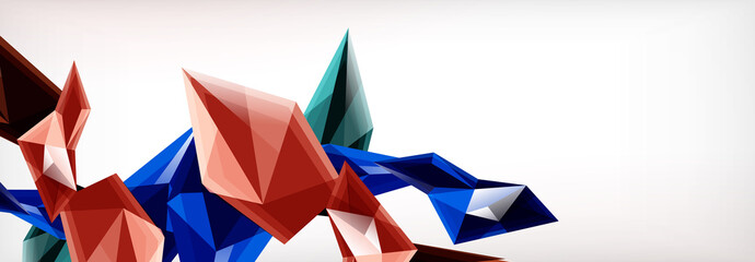 Vector 3d triangles and pyramids abstract background for business or technology presentations, internet posters or web brochure covers