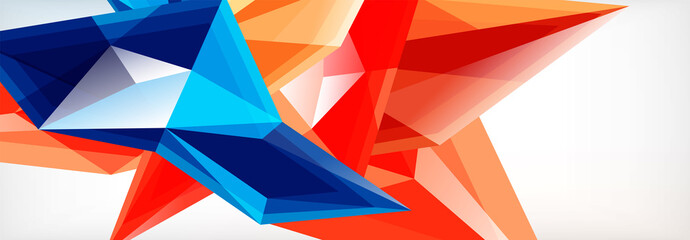 Vector 3d triangles and pyramids abstract background for business or technology presentations, internet posters or web brochure covers