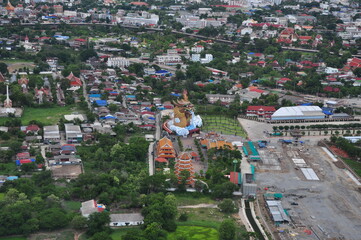 Obraz premium Take a helicopter ride to see the Suphanburi attractions.