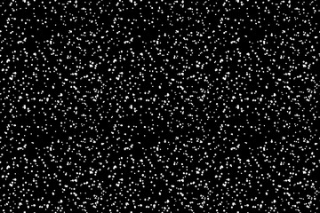 Space stars background, night sky. Abstract Cosmos texture. Splash vector seamless pattern. White spots, dots on black backdrop