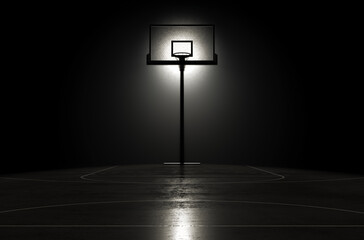 Futuristic Basketball Hoop - Powered by Adobe