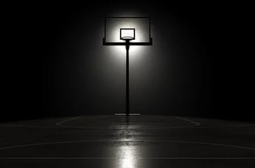 Stoff pro Meter Futuristic Basketball Hoop © alswart