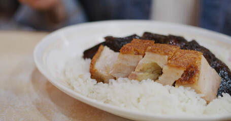 Hong Konag cuisine roasted pork and goose rice
