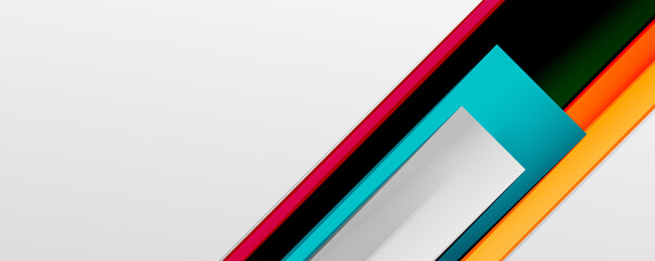 Multicolored lines background. Design template for business or technology presentations, internet posters or web brochure covers