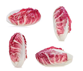Radicchio, red salad isolated on white background