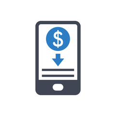 Mobile money payment icon