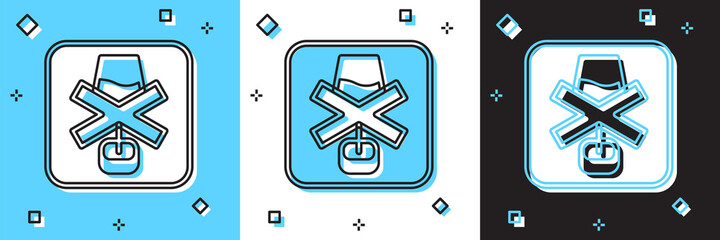 Obraz premium Set No alcohol icon isolated on blue and white, black background. Prohibiting alcohol beverages. Forbidden symbol with beer bottle glass. Vector