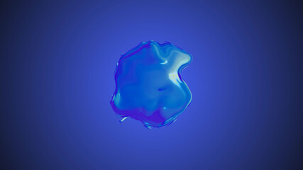 Blue color shiny 3d abstract background liquid effect