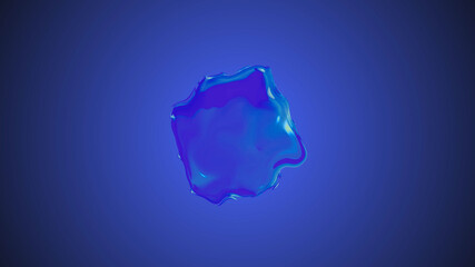 Blue color shiny 3d abstract background liquid effect