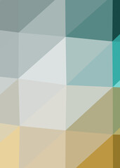 Obraz premium Abstract color Low-Polygones Generative Art background illustration