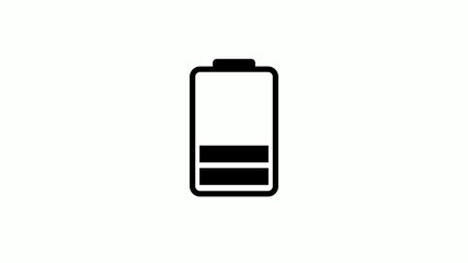 New black color battery icon, full battery, Battery charge icon