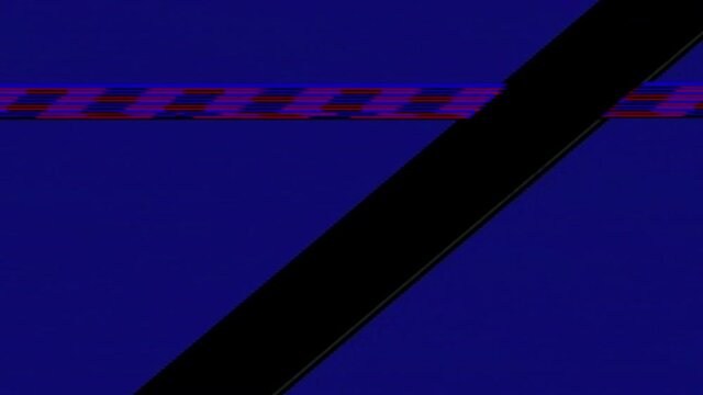 VHSテープアナログ信号ノイズ 青 赤 紫