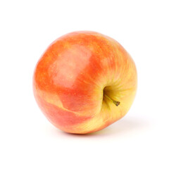 Natural tasty red apple isolated on white background.