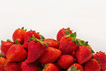 Close up of a bunch of juicy strawberries