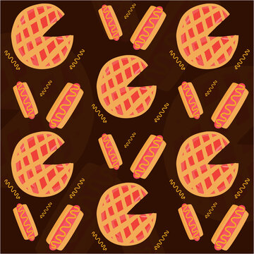 Cake Background Pattern Vector