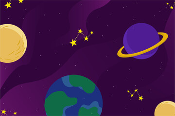 Outer Space Background Vector
