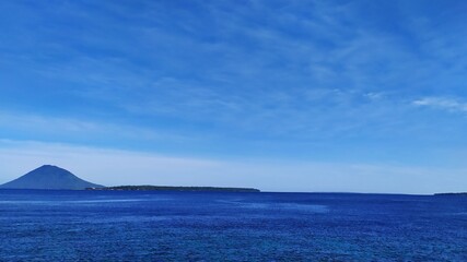landscape with blue sky