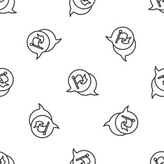Grey line Flag icon isolated seamless pattern on white background. Victory, winning and conquer adversity concept. Vector