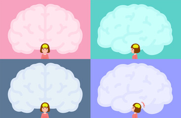 flat type Straight bangs women_brain-frame