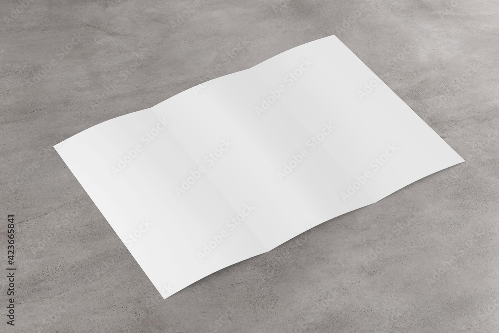 Poster trifold brochure mock up view - 3d rendering