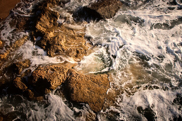 abstract background of waves of water creating swirls and ripples