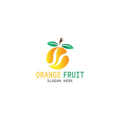 orange  fresh logo template  creative idea  design vector
