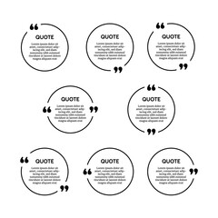 Set of quote box frames