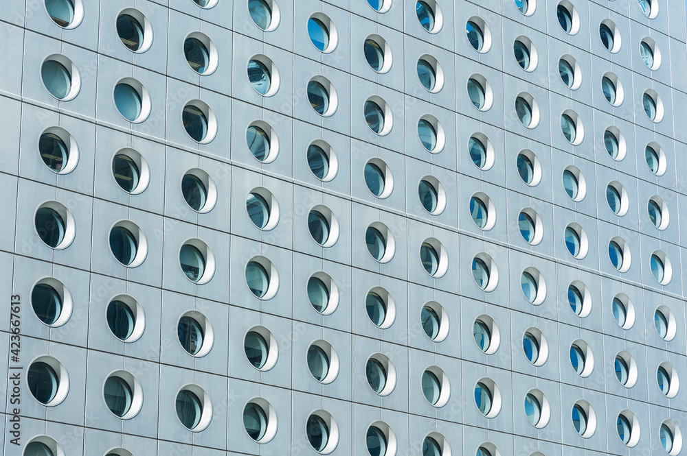 Poster exterior of modern architecture. building abstract background
