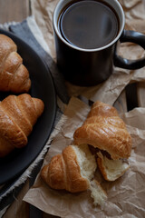 croissant and coffee