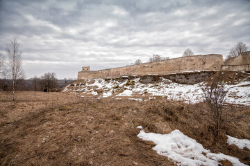 The Ancient fortress of Izborsk. The City Of Izborsk. Russia. 