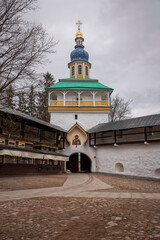 Holy Dormition Pskov-Pechersky Monastery. Russia. Pskov region. Pechory