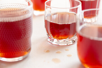 glass of red tea