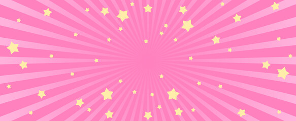 Pink abstract background with stars. Abstract pink background with little stars. Decoration banner themed Lol surprise doll girlish style. Invitation card template