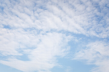 Blue sky with beautiful white clouds at sunny day