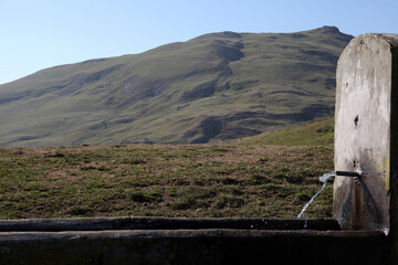 Natural mountain waters and fountain.