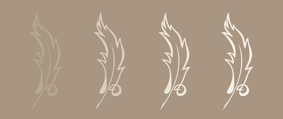 feathers, feather, fluff, writer nib, pen, craft, logo, symbol, writer, vector, art, artist, publishing, books, fabric, one line, pattern, postcard, background, banne