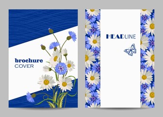 Modern vector templates for brochure cover in A4 - 423673466
