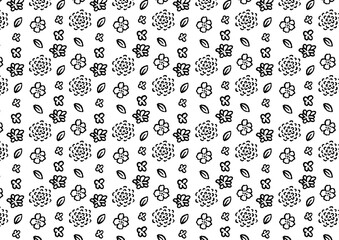 花の模様_シームレス02