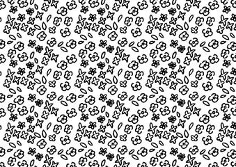 花の模様_シームレス04