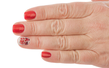 Fingers nail with pattern