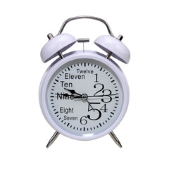 Alarm clock isolated on white with clipping path