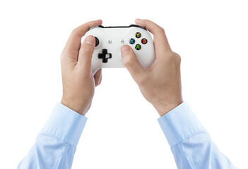 Hands and wireless gaming console gamepad