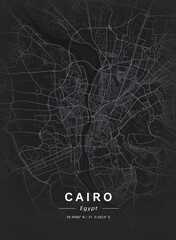 Map of Cairo, Egypt