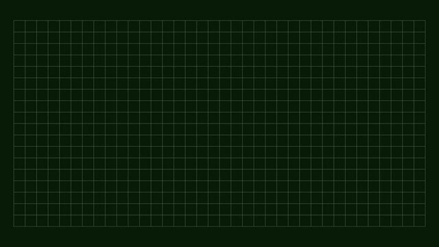 abstract animated background in 4K with grid pattern - movement of spotlight window over world map and charts elements in green color - endless loop